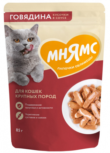 с говядиной для круп кошек