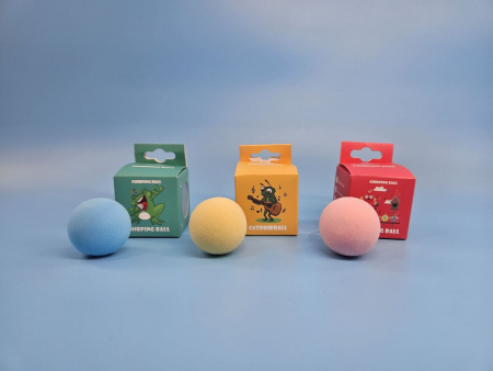 EN-SD01 Игрушка для кошек, мячик со звуком животных. Цвет: жёлтый