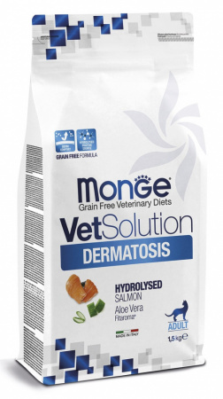 Сухой корм Monge Cat VetSolution Dermatosis для кошек при заболеваниях кожи, 1,5 кг