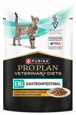 Влажный корм Purina PRO PLAN VETERINARY DIETS EN ST/OX Gastrointestinal диетический для кошек, при расстройствах пищеварения, с курицей, 85г
