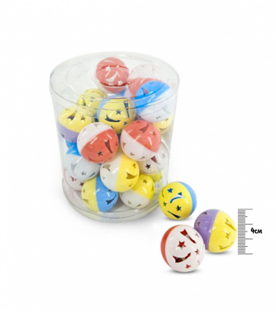 CT13002 Игрушка для кошек, мячик-погремушка "Звездное небо", 4 см.