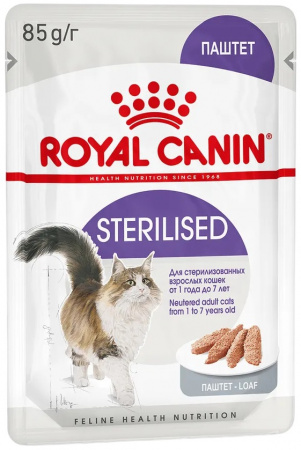 Влажный корм ROYAL CANIN для взрослых стерилизованных кошек, паштет, 85г