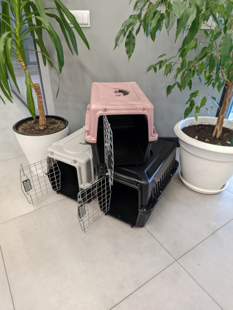 HP-J04GY Авиа переноска для домашних животных «В дорогу» ТМ Чистый котик, 48*32*30 см, цвет: серый