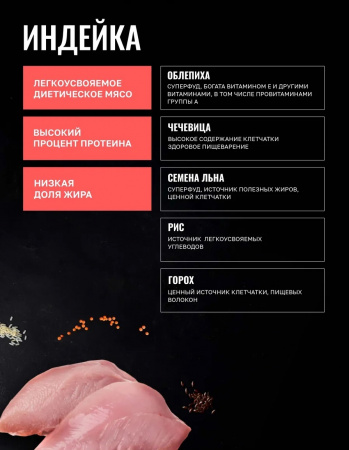 Сухой корм Одно Мясо для взрослых кошек с мясом индейки 400г.