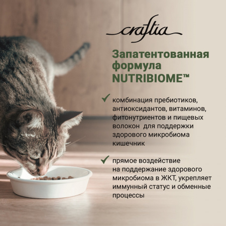 Сухой корм CRAFTIA HARMONA для стерилизованных кошек, из утки и индейки, 4,5 кг
