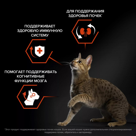 Сухой корм Purina PRO PLAN Vital Functions для взрослых кошек, для поддержания функций почек, мозга и иммунитета, с лососем, 400 г