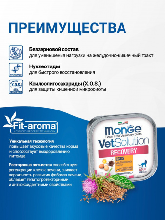 Влажный корм Monge VetSolution Cat Recovery для кошек при восстановлении питания в период выздоровления, 100г