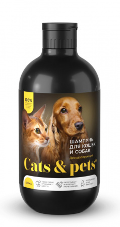 Шампунь Cats&Pets для кошек и собак дезодорирующий 500мл
