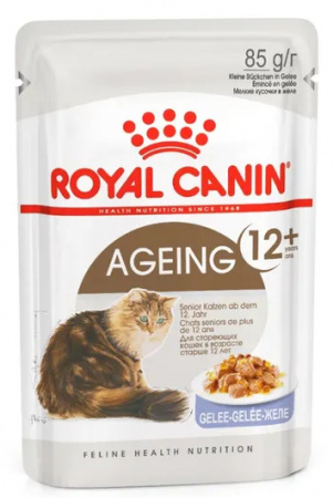 Влажный корм ROYAL CANIN Ageing 12+ для стареющих кошек в возрасте старше 12 лет, желе, 85г