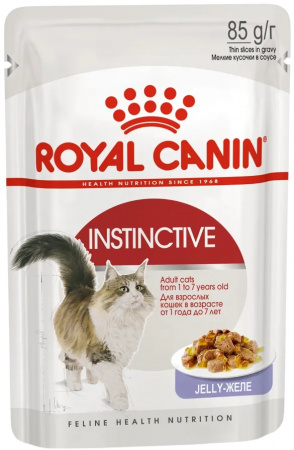 Влажный корм ROYAL CANIN Instinctive для взрослых кошек, кусочки в желе, 85г