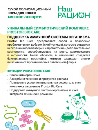 Сухой корм Наш Рацион для взрослых кошек мясное ассорти 10кг