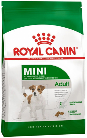Сухой корм ROYAL CANIN Mini Adult, для взрослых собак мелких размеров от 10 месяцев, 2кг