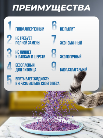Наполнитель комкующийся "Чистый котик" ТОФУ зелёный чай, 6л