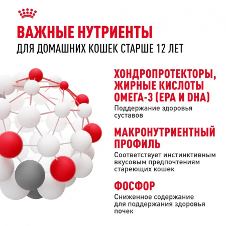 Влажный корм ROYAL CANIN Ageing 12+для стареющих кошек в возрасте старше 12 лет, мелкие кусочки в соусе, 85г