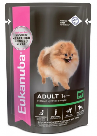 Влажный корм EUKANUBA  для взрослых собак, говядина 100г