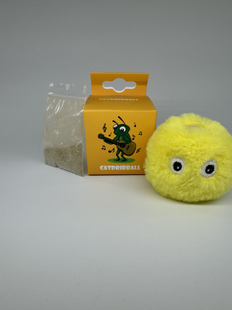 EN-SD02 Игрушка для кошек, плюшевый мячик со звуком животных. Цвет: жёлтый