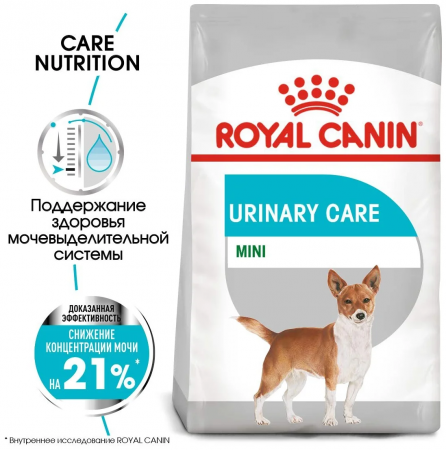 Сухой корм ROYAL CANIN Mini Urinary care, для взрослых и стареющих собак мелких размеров с чувствительной мочевыделительной системой, 1кг