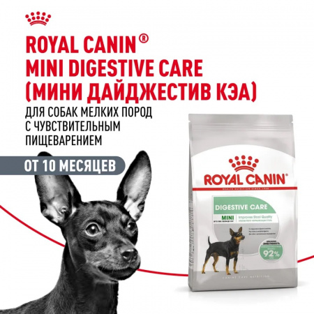 Сухой корм ROYAL CANIN Mini Digestive для собак мелких пород (весом 1-10 кг) с чувствительной пищеварительной системой 1кг