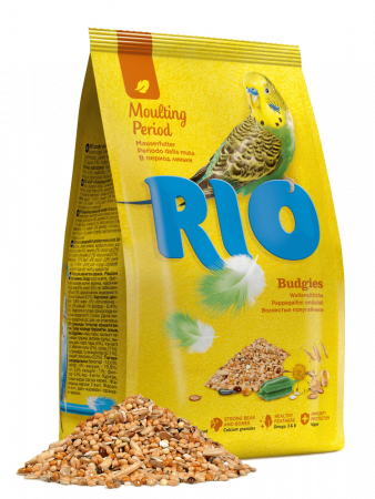 Сухой корм RIO, для волнистых попугайчиков, в период линьки, 500г.