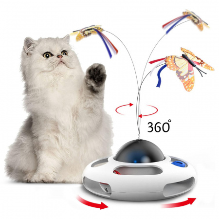 EN-PH510 Игрушка для кошек «Бабочка». Цвет: белый