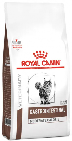 Сухой корм ROYAL CANIN Gastrointestinal Moderate Calorie для кошек, склонных к набору лишнего веса, при расстройствах пищеварения 350г.