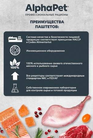 Влажный корм AlphaPet Superpremium для котят, беременных и кормящих кошек, паштет с индейкой, 80г