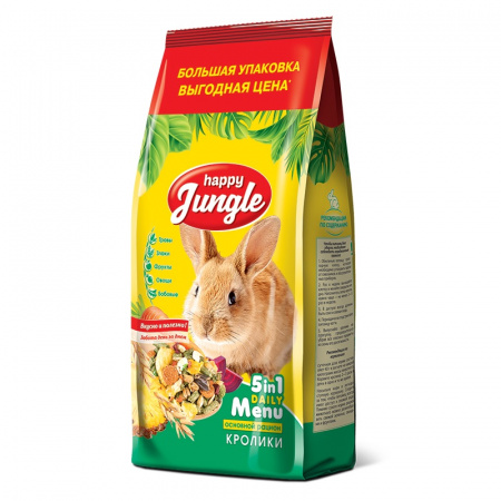 Сухой корм, Happy Jungle, для кроликов, 900г 
