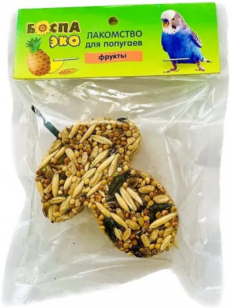 Лакомство БОСПА ЭКО для попугаев, Грибок фрукты, 40г