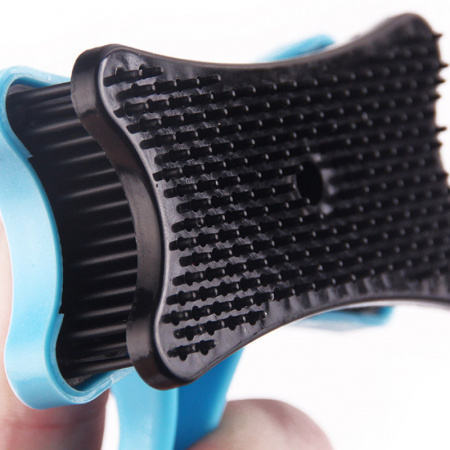 GR16001 Щётка-пуходерка для домашних животных, с самоочисткой, пластик, 13х7,5 см.
