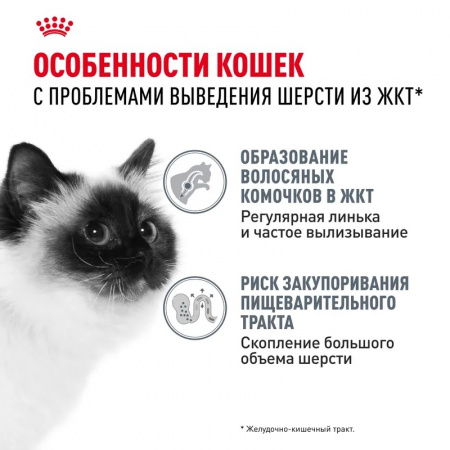 Сухой корм ROYAL CANIN Hairball Care для взрослых кошек - для снижения образования волосяных комочков, 400г
