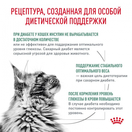 Сухой корм ROYAL CANIN Diabetic для взрослых кошек при сахарном диабете 350г