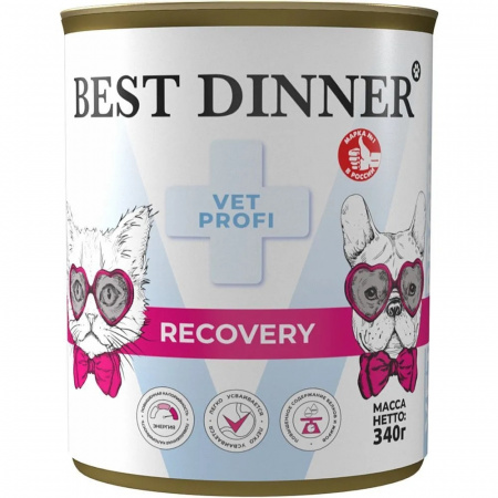 Влажный корм Best Dinner Recovery для кошек и собак в период восстановления, курица, 340г