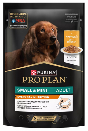 Влажный корм Purina PRO PLAN для собак мелких и карликовых пород, с курицей, 85г