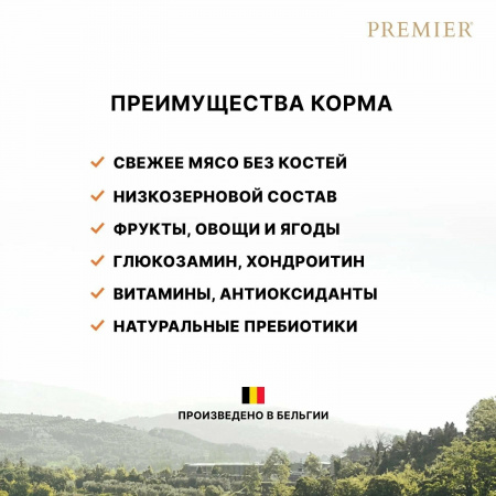 Сухой корм Premier Cat Lamb&Turkey ADULT взрослых кошек с нормальной активностью, чувствительным пищеварением или склонных к аллергии, ягненок с индейкой, 400г