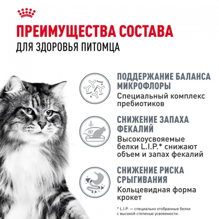 Сухой корм ROYAL CANIN Digestive care для взрослых кошек с чувствительной пищеварительной системой старше 1 года, 400г