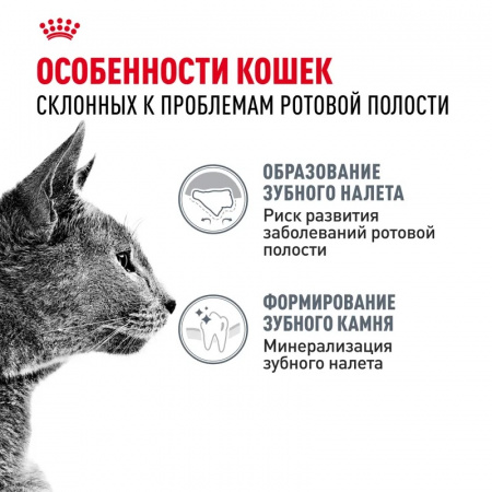 Сухой корм ROYAL CANIN Dental Care, для взрослых кошек для профилактики образования зубного налета и формирования зубного камня 400г.