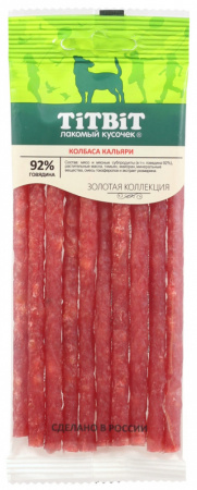 Лакомство TiTBiT для собак, колбаски Кальяри Золотая коллекция, 50г