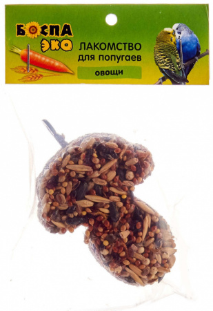 Лакомство БОСПА ЭКО для попугаев, Грибок овощи, 40г