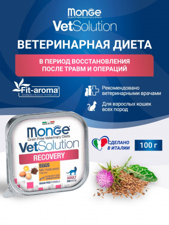 Влажный корм Monge VetSolution Cat Recovery для кошек при восстановлении питания в период выздоровления, 100г
