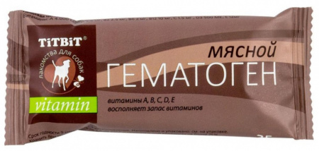 Лакомство TiTBit Гематоген мясной Vitamin, 35г