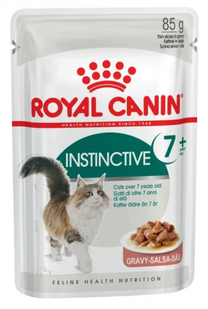 Влажный корм ROYAL CANIN Instinctive 7+ для кошек в возрасте старше 7 лет, мелкие кусочки в соусе, 85г
