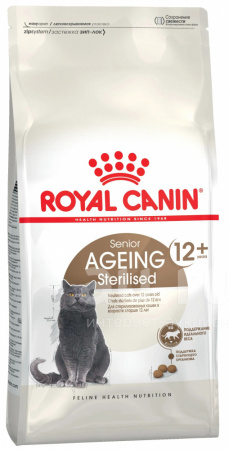 Сухой корм ROYAL CANIN Ageing Sterilised 12+для стерилизованных стареющих кошек в возрасте старше 12 лет, 4кг